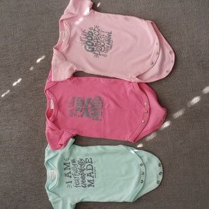 3 Bible Verse Baby Girl Onesies
